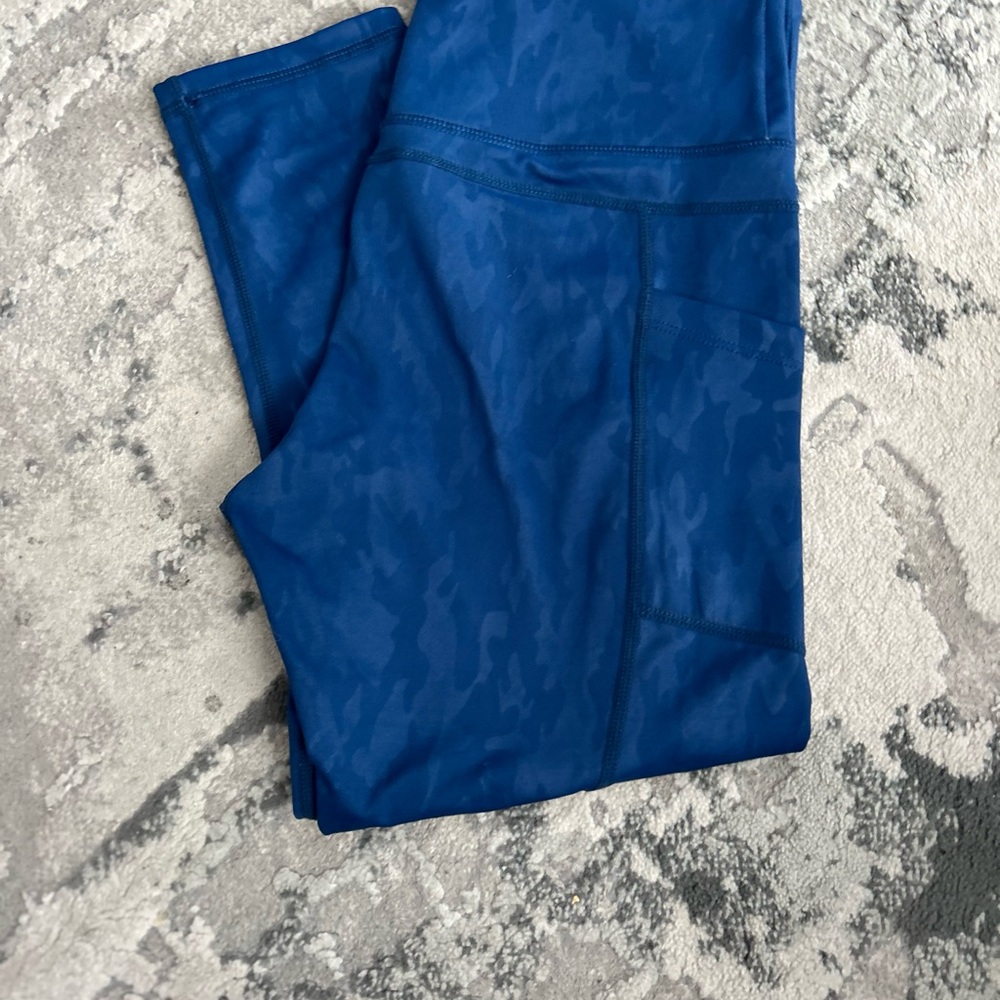 Blue Camouflage Leggings
